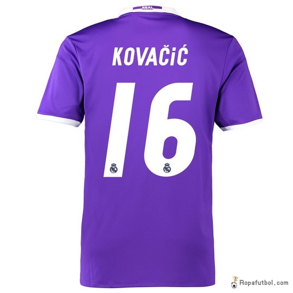 Camiseta Real Madrid Replica Segunda Ropa Kovacic 2016/17 Purpura